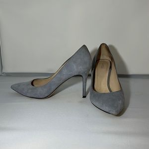 Barneys New York Nataly Grey suede pumps size 39